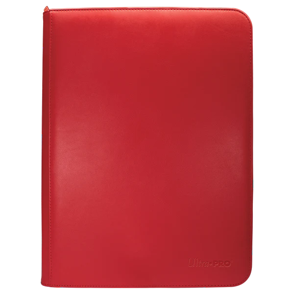 Vivid 9-Pocket Zippered PRO-Binder - Red